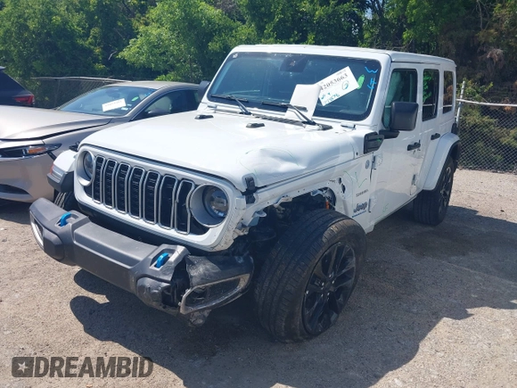 2024 Jeep Wrangler Sahara with VIN 1C4RJXP60RW292413, listed as a IAAI auction lot 42053663 with 22,808 mi miles and . Bid and sale history available at DreamBid. Image 17.