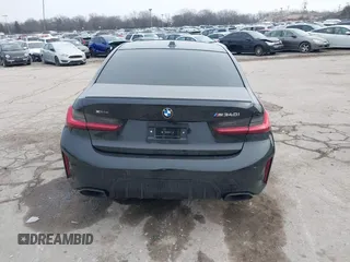 2025 BMW 3 Series M340i xDrive with VIN 3MW69FT02S8F00519, listed as a IAAI auction lot 41150515 with 715 mi miles. Bid and sale history available at carsss.com. Image 16.