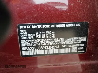 2023 BMW 7 Series 760i xDrive with VIN WBA33EJ08PCL84213, listed as a Copart auction lot 62388195 with 4,984 mi miles and Clean title. Bid and sale history available at DreamBid. Image 12.