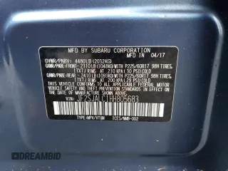 2017 Subaru Forester Limited with VIN JF2SJALC1HH805683, listed as a Copart auction lot 62184012 with 0 mi miles. Bid and sale history available at carsss.com. Image 10.