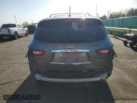 2015 Infiniti QX60 with VIN 5N1AL0MM3FC557643, listed as a Copart auction lot 52413595 with 120,136 mi miles and Salvage title. Bid and sale history available at DreamBid. Image 6.