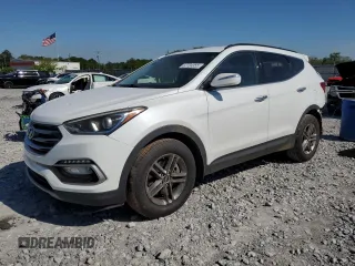 2018 Hyundai Santa Fe 2.4L with VIN 5XYZU3LB1JG537076, listed as a Copart auction lot 52724355 with 63,863 mi miles and Salvage title. Bid and sale history available at DreamBid. Image 1.