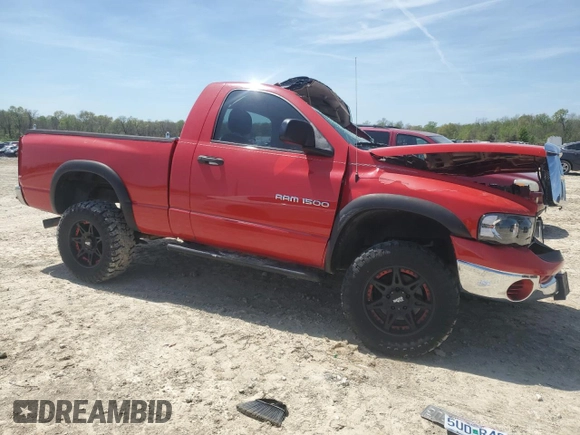 2005 Dodge 1500 SLT with VIN 1D7HU16N35J635897, listed as a Copart auction lot 53856695 with 154,796 mi miles and Salvage Title. Bid and sale history available at DreamBid. Image 4.
