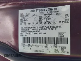 2006 Ford Explorer Eddie Bauer with VIN 1FMEU74E36ZA27363, listed as a IAAI auction lot 41975737 with 162,189 mi miles. Bid and sale history available at carsss.com. Image 9.