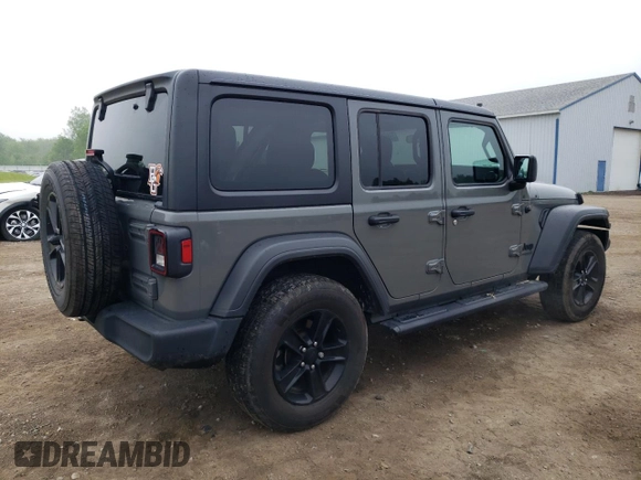 2020 Jeep Wrangler Unlimited Sport Altitude with VIN 1C4HJXDG2LW314301, listed as a Copart auction lot 59857615 with 60,684 mi miles and Salvage title. Bid and sale history available at DreamBid. Image 3.