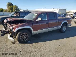 2002 Dodge Dakota SLT with VIN 1B7HL48N42S607558, listed as a Copart auction lot 71600514 with 0 mi miles and Salvage Title. Bid and sale history available at carsss.com. Image 1.