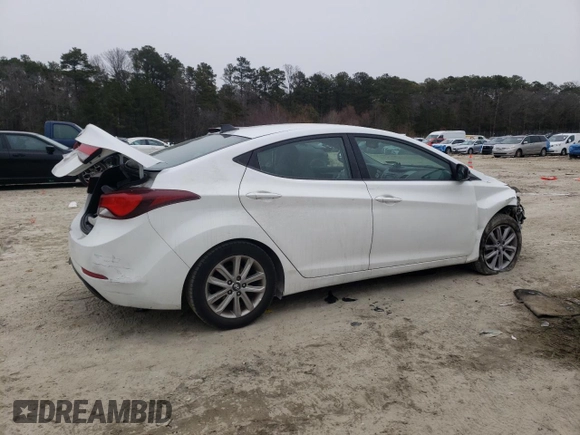 2016 Hyundai Elantra SE with VIN 5NPDH4AE8GH760928, listed as a Copart auction lot 46051995 with 110,323 mi miles and Salvage Title. Bid and sale history available at carsss.com. Image 3.
