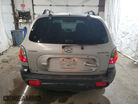 2004 Hyundai Santa Fe GLS with VIN KM8SC73D74U681615, listed as a Copart auction lot 76599554 with 163,530 mi miles and Salvage Title. Bid and sale history available at carsss.com. Image 6.