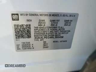 2024 GMC Terrain SLT with VIN 3GKALPEG4RL395458, listed as a Copart auction lot 48535905 with Not provided miles and Salvage title. Bid and sale history available at DreamBid. Image 14.