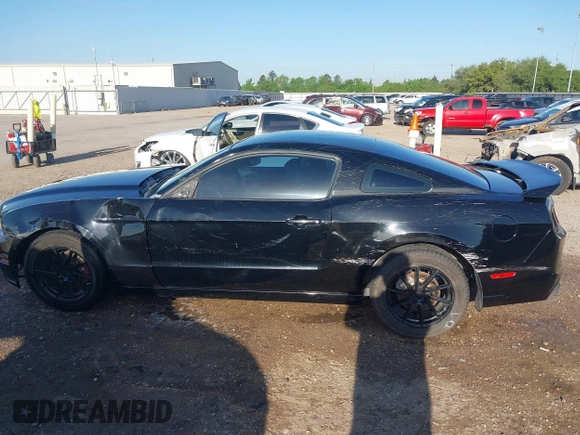 2014 Ford Mustang V6 with VIN 1ZVBP8AM9E5200757, listed as a IAAI auction lot 41976671 with 125,058 mi miles. Bid and sale history available at carsss.com. Image 14.