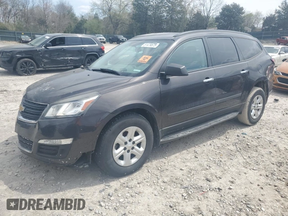 2017 Chevrolet Traverse LS with VIN 1GNKRFKD4HJ140020, listed as a Copart auction lot 51479875 with 102,017 mi miles and Salvage Title. Bid and sale history available at carsss.com. Image 1.