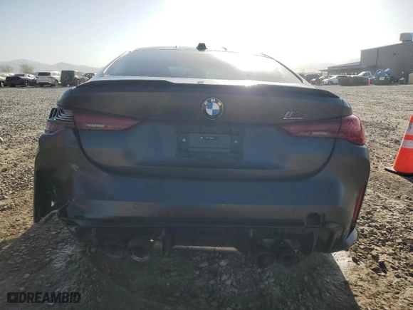 2025 BMW M4 Competition xDrive with VIN WBS33HK00SCS80612, listed as a Copart auction lot 50630295 with 8,666 mi miles and Salvage Title. Bid and sale history available at carsss.com. Image 6.