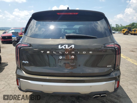 2023 Kia Telluride EX X-Line with VIN 5XYP3DGC2PG355687, listed as a Copart auction lot 64475405 with 37,565 mi miles and Salvage title. Bid and sale history available at DreamBid. Image 6.