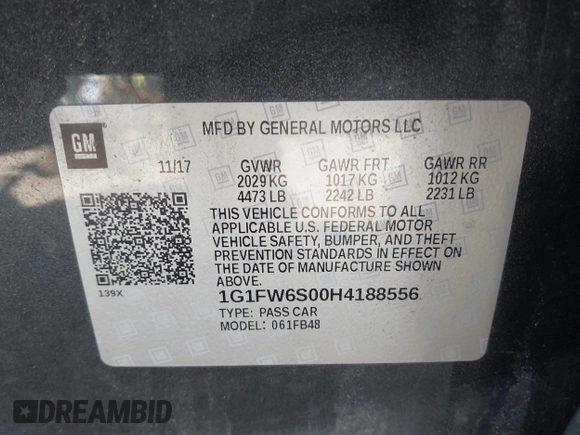 2017 Chevrolet Bolt EV LT z VIN 1G1FW6S00H4188556, wystawiony jako IAAI lot #42025003 z przebiegiem 24 009 mil mil oraz . Historia ofert i sprzedaży dostępna na DreamBid. Obrazek 9.
