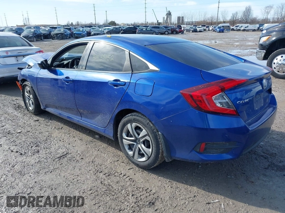 2018 Honda Civic Sedan LX with VIN 19XFC2F53JE019635, listed as a IAAI auction lot 41537152 with 74,958 mi miles. Bid and sale history available at carsss.com. Image 3.