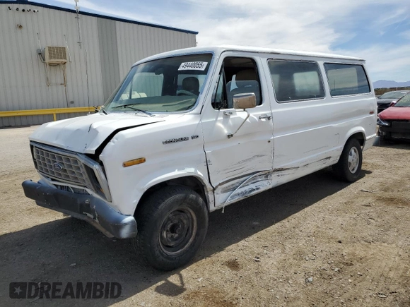 1989 Ford Econoline Cargo with VIN 1FTEE14Y2KHC41026, listed as a Copart auction lot 49440055 with 54,481 mi miles and Salvage Title. Bid and sale history available at DreamBid. Image 1.