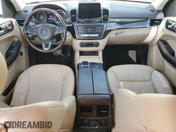 2017 Mercedes-Benz GLS 450 with VIN 4JGDF6EE4HA796194, listed as a Copart auction lot 57115154 with 92,454 mi miles and Salvage Title. Bid and sale history available at DreamBid. Image 8.