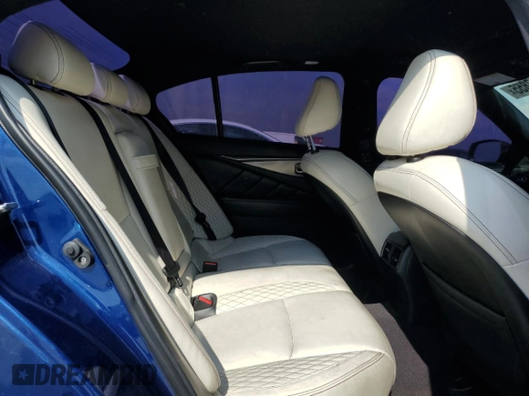 2020 Infiniti Q50 Red Sport 400 with VIN JN1FV7APXLM630530, listed as a Copart auction lot 43717855 with 99,410 mi miles and Non repairable. Bid and sale history available at DreamBid. Image 10.