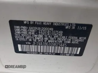 2016 Subaru WRX with VIN JF1VA1B61G9823445, listed as a IAAI auction lot 42244474 with 156,466 mi miles and . Bid and sale history available at DreamBid. Image 9.