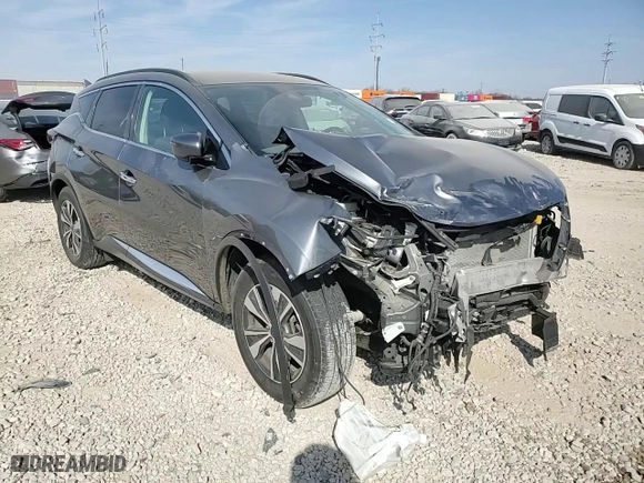 2021 Nissan Murano SV with VIN 5N1AZ2BS1MC115257, listed as a Copart auction lot 49107025 with 87,807 mi miles and Salvage Title. Bid and sale history available at carsss.com. Image 12.