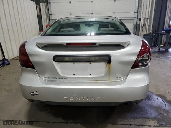 2005 Pontiac Grand Prix GTP with VIN 2G2WR524651340492, listed as a Copart auction lot 83952474 with 276777 miles and Salvage Title. Bid and sale history available at carsss.com. Image 6.