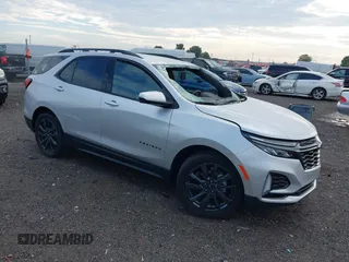 2022 Chevrolet Equinox RS with VIN 3GNAXMEV4NS144945, listed as a IAAI auction lot 42628265 with 25,894 mi miles and . Bid and sale history available at DreamBid. Image 1.