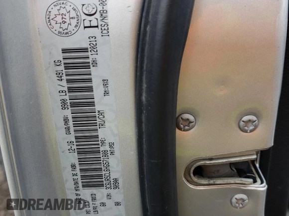 2017 Ram 2500 Tradesman with VIN 3C6UR5CL6HG571808, listed as a Copart auction lot 52703345 with 135,981 mi miles and Salvage title. Bid and sale history available at DreamBid. Image 12.