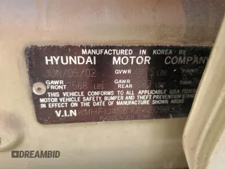 2002 Hyundai XG L with VIN KMHFU45EX2A209832, listed as a Copart auction lot 74524044 with Not Provided miles and Salvage Title. Bid and sale history available at carsss.com. Image 12.
