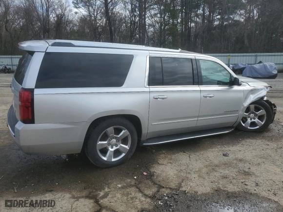 2017 Chevrolet Suburban Premier with VIN 1GNSCJKC2HR120815, listed as a Copart auction lot 43729155 with 96,553 mi miles and Salvage Title. Bid and sale history available at carsss.com. Image 3.