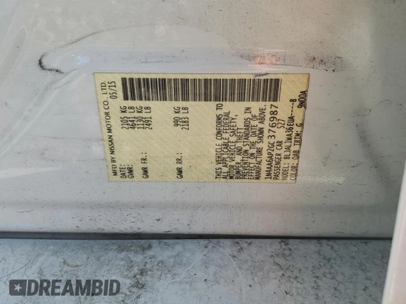 2016 Nissan Maxima SR z VIN 1N4AA6AP2GC376987, wystawiony jako Copart lot #52754025 z przebiegiem 175 937 mil mil oraz Szkoda całkowita • Salvage title. Historia ofert i sprzedaży dostępna na DreamBid. Obrazek 15.