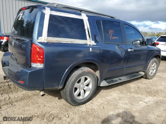 2015 Nissan Armada SV with VIN 5N1AA0ND2FN608459, listed as a Copart auction lot 87221194 with NaN miles and Salvage Title. Bid and sale history available at carsss.com. Image 3.