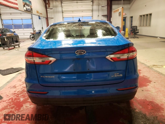 2019 Ford Fusion Hybrid SE with VIN 3FA6P0LU1KR165083, listed as a Copart auction lot 38087633 with 23,141 mi miles. Bid and sale history available at carsss.com. Image 6.