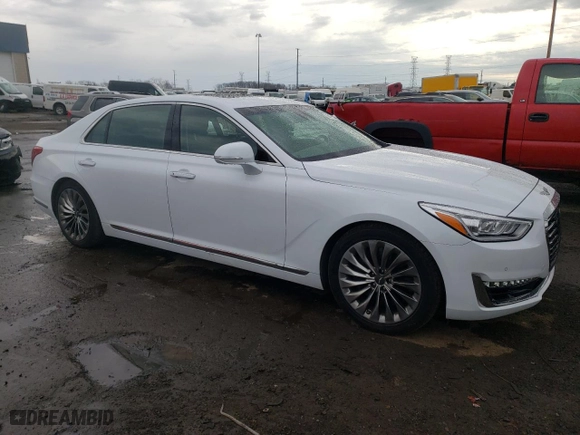 2018 Genesis G90 5.0L Ultimate with VIN KMHG54JH4JU049185, listed as a Copart auction lot 46875004 with 52,433 mi miles. Bid and sale history available at carsss.com. Image 4.