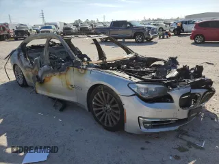 2013 BMW 7 Series 740Li with VIN WBAYE4C59DD137002, listed as a Copart auction lot 82580744 with Not provided miles and Non repairable. Bid and sale history available at DreamBid. Image 4.