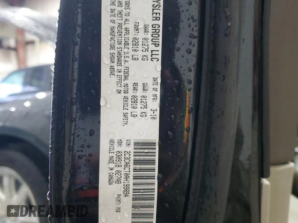 2010 Chrysler 300 with VIN 2C3CA6CT0AH199894, listed as a Copart auction lot 88086835 with 170,060 mi miles and Salvage Title. Bid and sale history available at carsss.com. Image 14.
