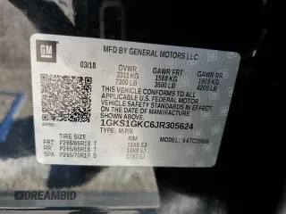 2018 GMC Yukon XL SLT with VIN 1GKS1GKC6JR305624, listed as a Copart auction lot 71157044 with 283,155 mi miles and Salvage Title. Bid and sale history available at carsss.com. Image 14.