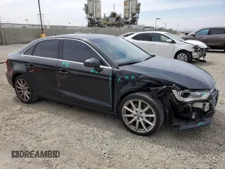 2015 Audi A3 Premium Plus with VIN WAUCCGFFXF1004887, listed as a Copart auction lot 56166895 with 140,022 mi miles and Salvage title. Bid and sale history available at DreamBid. Image 4.