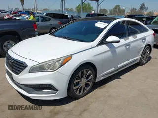 2015 Hyundai Sonata Sport with VIN 5NPE34ABXFH195251, listed as a IAAI auction lot 42002496 with 142,381 mi miles and . Bid and sale history available at carsss.com. Image 18.