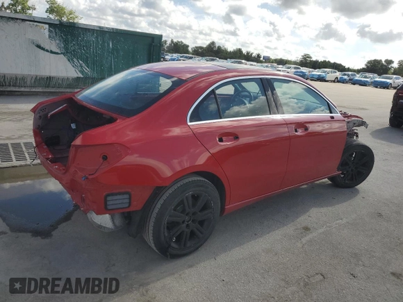 2020 Mercedes-Benz A 220 with VIN W1K3G4EB6LW046899, listed as a Copart auction lot 60858055 with Not provided miles and Clean title. Bid and sale history available at DreamBid. Image 3.
