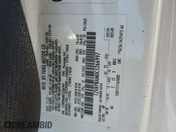 2012 Ford Mustang V6 Premium with VIN 1ZVBP8AM0C5266997, listed as a Copart auction lot 49770735 with 193,407 mi miles and Salvage Title. Bid and sale history available at carsss.com. Image 14.