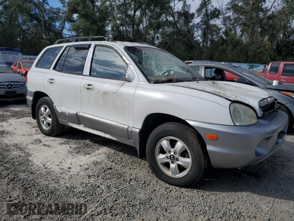 2005 Hyundai Santa Fe GLS with VIN KM8SC13D95U868823, listed as a Copart auction lot 80675094 with 0 mi miles and Salvage Title. Bid and sale history available at carsss.com. Image 4.