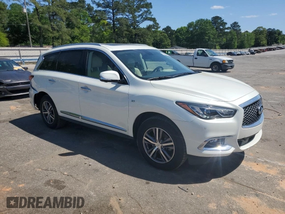 2017 Infiniti QX60 with VIN 5N1DL0MN6HC553949, listed as a Copart auction lot 52230465 with 107,277 mi miles and Salvage Title. Bid and sale history available at carsss.com. Image 4.