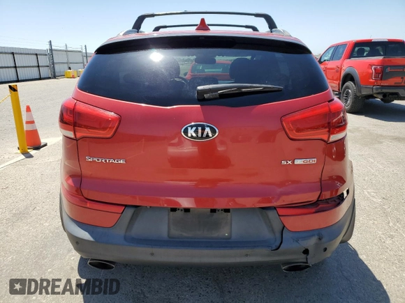 2014 Kia Sportage SX with VIN KNDPC3A62E7583535, listed as a Copart auction lot 57584215 with 79,010 mi miles and Salvage title. Bid and sale history available at DreamBid. Image 6.