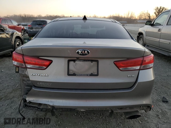 2017 Kia Optima EX with VIN 5XXGU4L3XHG174538, listed as a Copart auction lot 47754885 with 117,952 mi miles and Salvage Title. Bid and sale history available at carsss.com. Image 6.