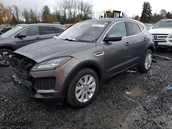 2018 Jaguar E-PACE S with VIN SADFJ2FX3J1Z05193, listed as a Copart auction lot 80643174 with 43,072 mi miles and Salvage Title. Bid and sale history available at carsss.com. Image 1.