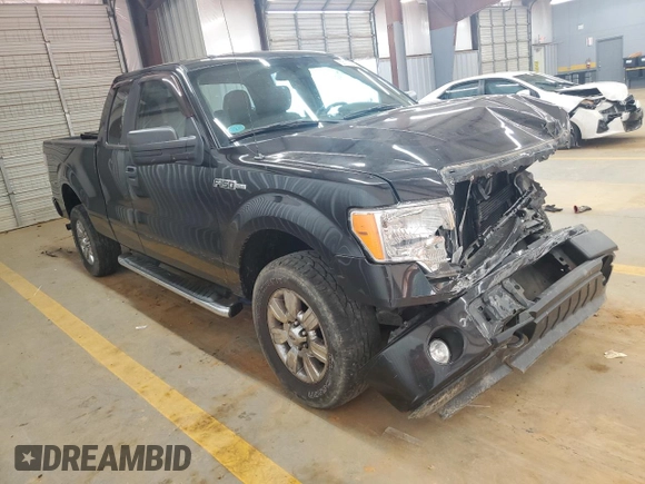 2013 Ford F-150 XL with VIN 1FTFX1EFXDFC70705, listed as a Copart auction lot 63155065 with 123,584 mi miles and Salvage title. Bid and sale history available at DreamBid. Image 4.