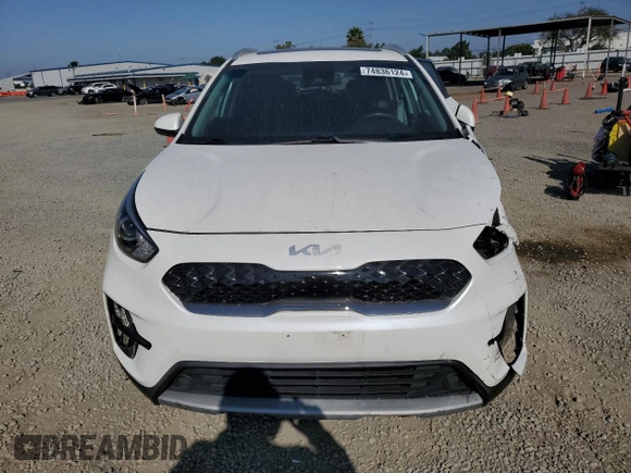 2022 Kia Niro LXS SE with VIN KNDCB3LC5N5512667, listed as a Copart auction lot 74836124 with 46,530 mi miles and Salvage Title. Bid and sale history available at carsss.com. Image 5.