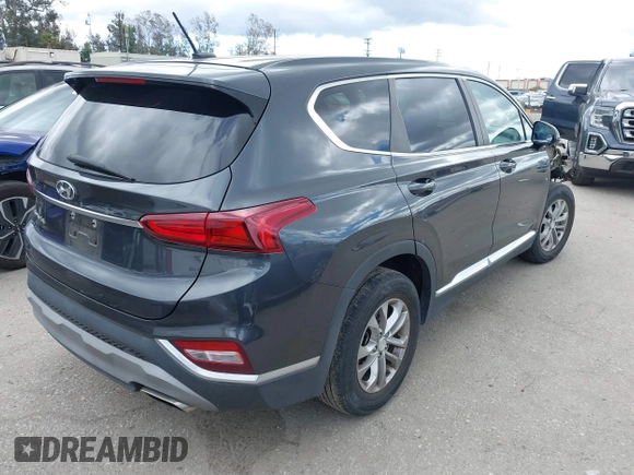 2020 Hyundai Santa Fe SE with VIN 5NMS23AD3LH192217, listed as a IAAI auction lot 41795381 with 29,221 mi miles. Bid and sale history available at carsss.com. Image 4.