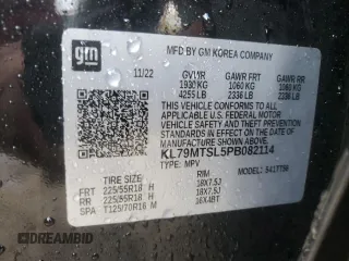 2023 Chevrolet TrailBlazer RS with VIN KL79MTSL5PB082114, listed as a Copart auction lot 46273165 with 36,180 mi miles and Salvage Title. Bid and sale history available at DreamBid. Image 14.