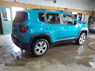 2022 Jeep Renegade Limited z VIN ZACNJDD1XNPN63391, wystawiony jako Copart lot #59011135 z przebiegiem 21 024 mil mil oraz Szkoda całkowita • Salvage title. Historia ofert i sprzedaży dostępna na DreamBid. Obrazek 3.